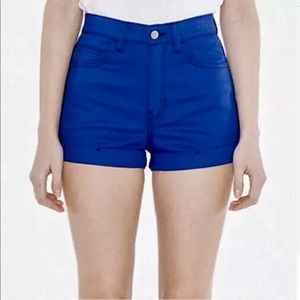 American Apparel High waist cuff folder shorts